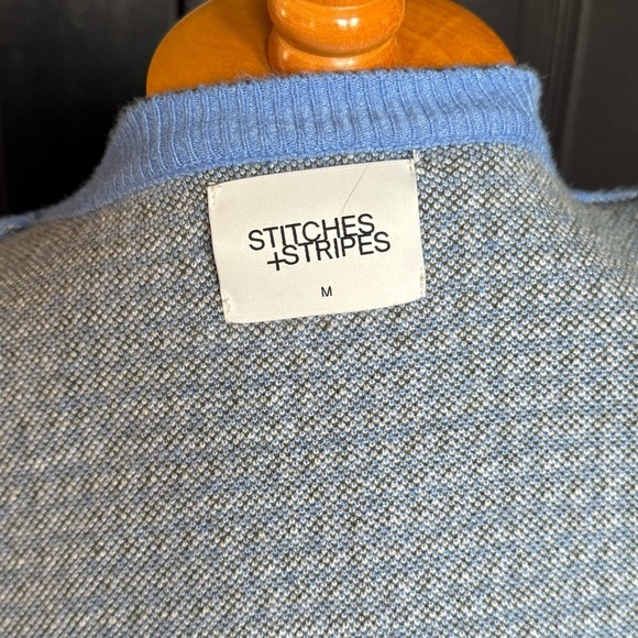 Stitches and Stripes Poplar Cardigan in Cornflower Blue - Picture 9 of 10